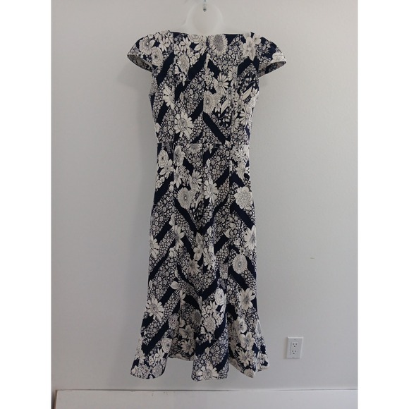 Maeve Cecily Dress Womens XS Fit Flare Sweetheart Blue‎ White Coquette Romantic - Picture 5 of 12